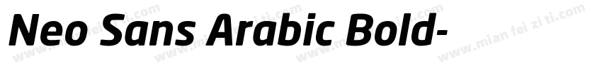 Neo Sans Arabic Bold字体转换